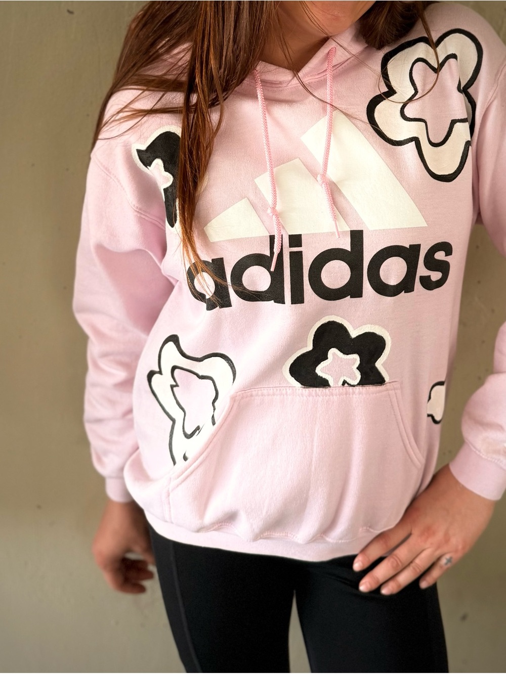 Adidas X Hello Love Pink Flower Hoodie